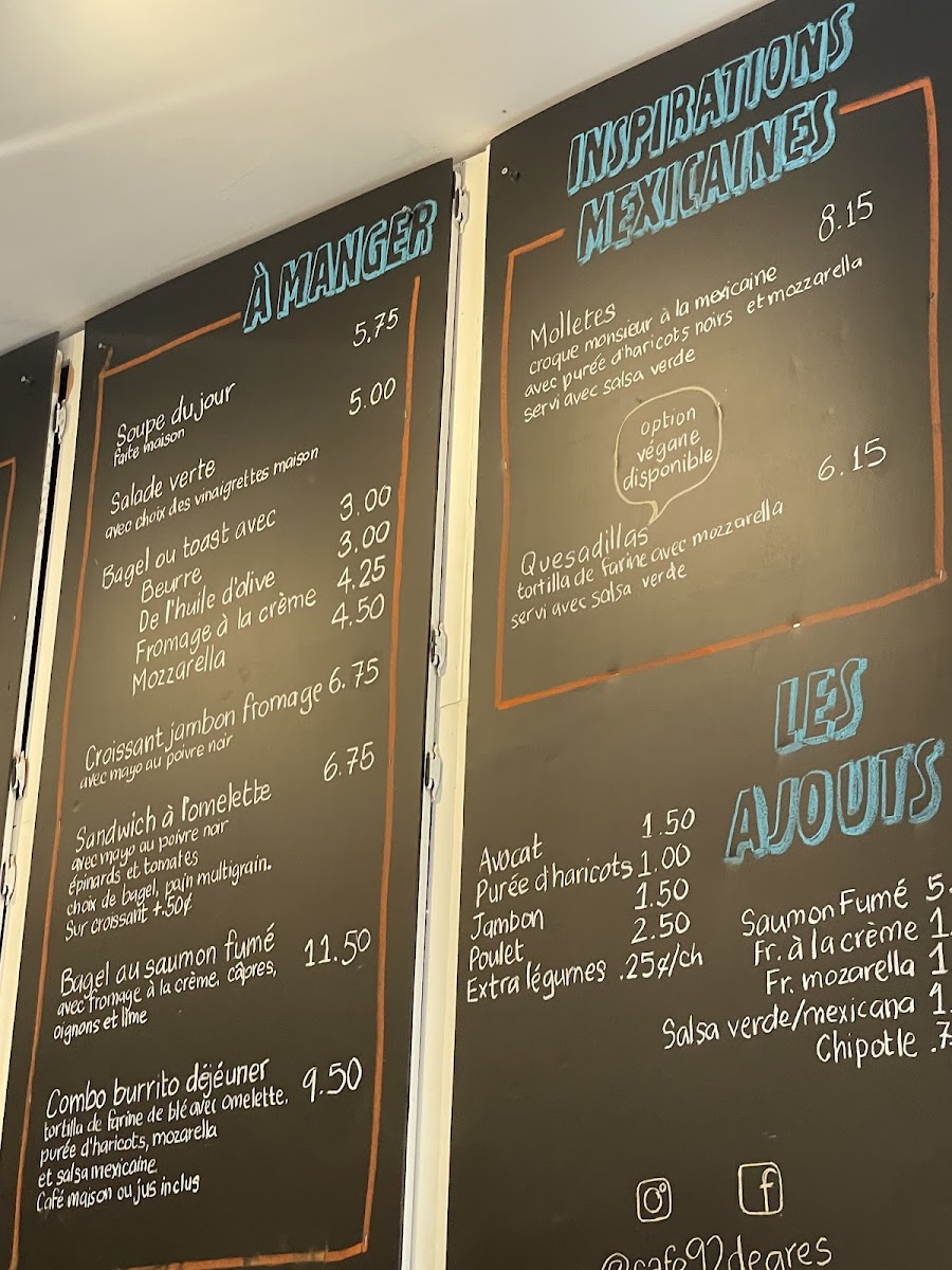 Café 92 degrés Menu - Image 3